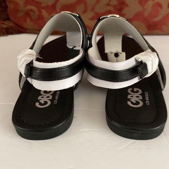 GBG Los Angeles monogram black /gray sandals size 9M strap with buckle closure 🌹 - Picture 6 of 9